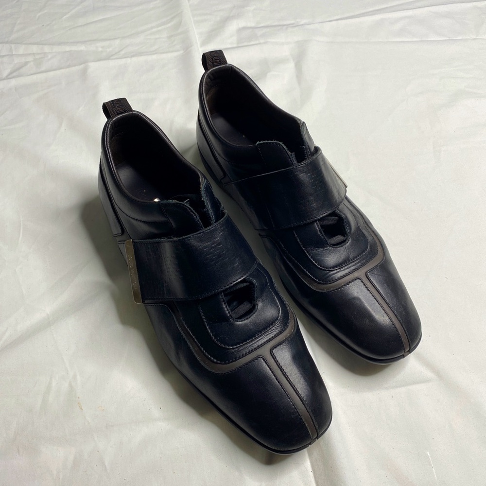 Louis Vuitton Men's Sneakers Leather Black Brown 10